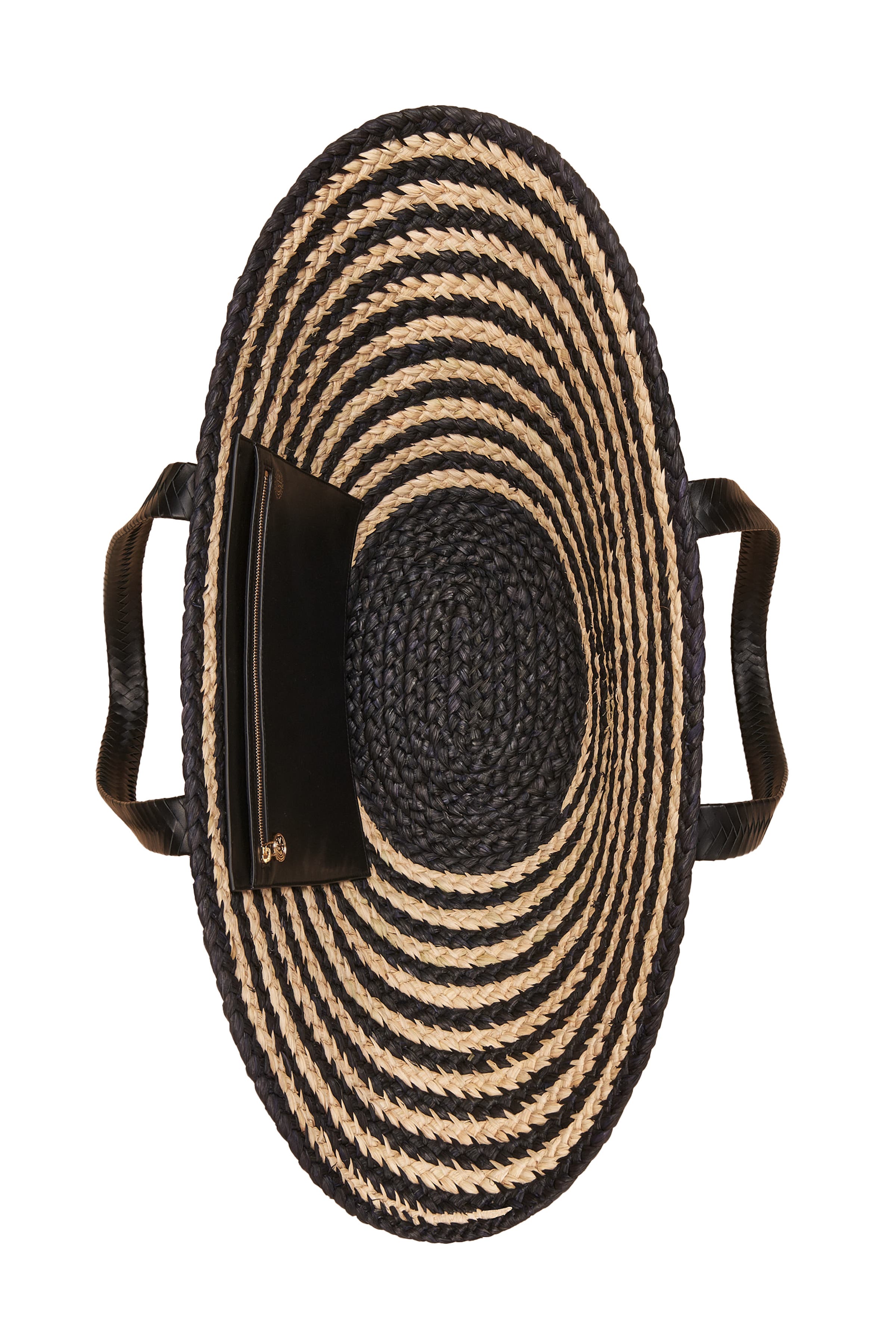 Cesta Collective Large Raffia Taco Tote, Alternate, color, Natural & Black Stripe