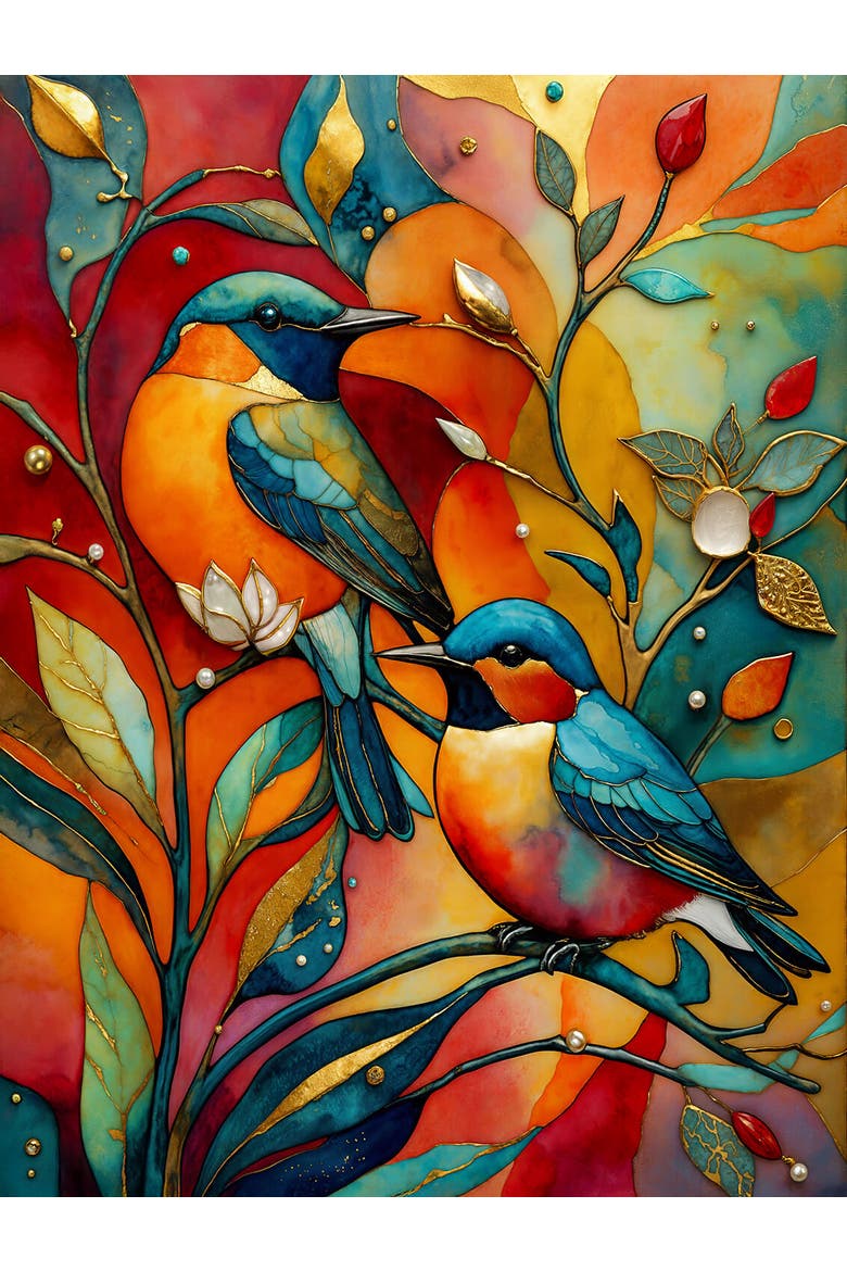 Birds Together Forever 500, Alternate, color, Multicolor