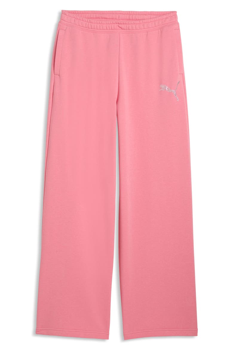 Leo Luxe Embellished Graphic Oversize Pants, Main, color, WILD PINK