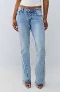 True Religion Joey Button Front Flap Flare Jeans