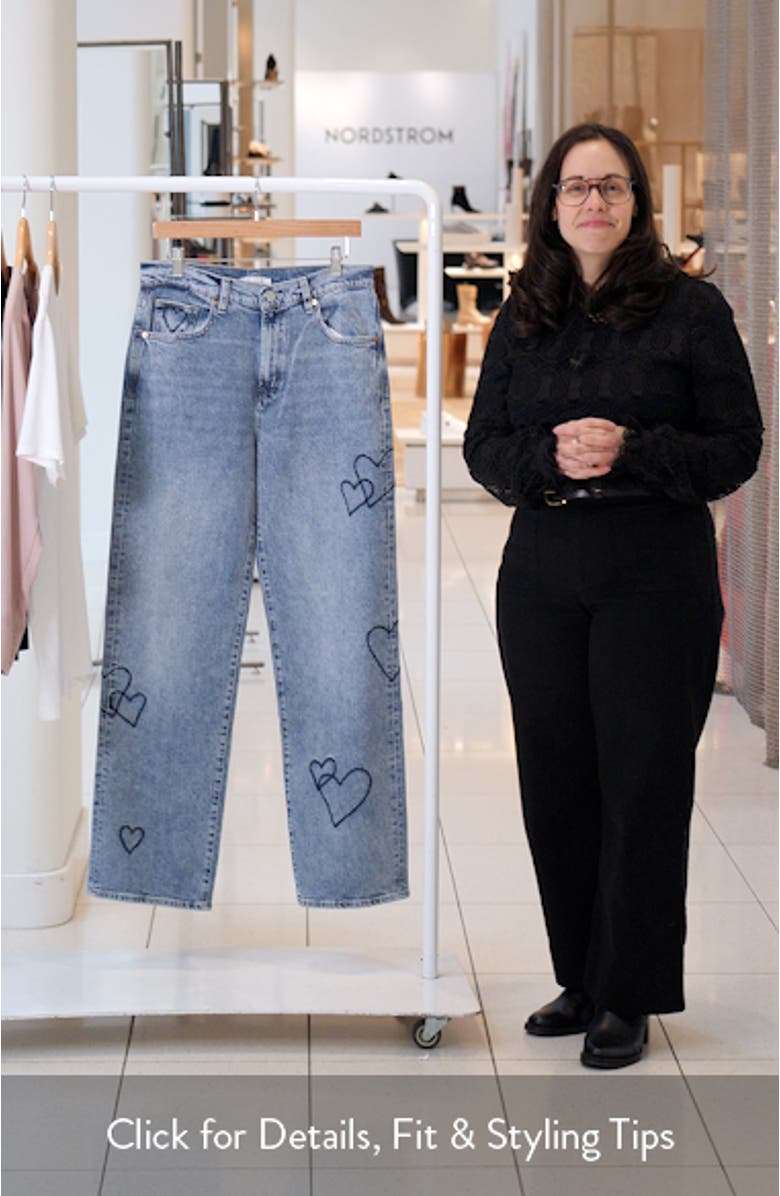 Wythe Hearted High Waist Relaxed Straight Leg Jeans, sales video thumbnail