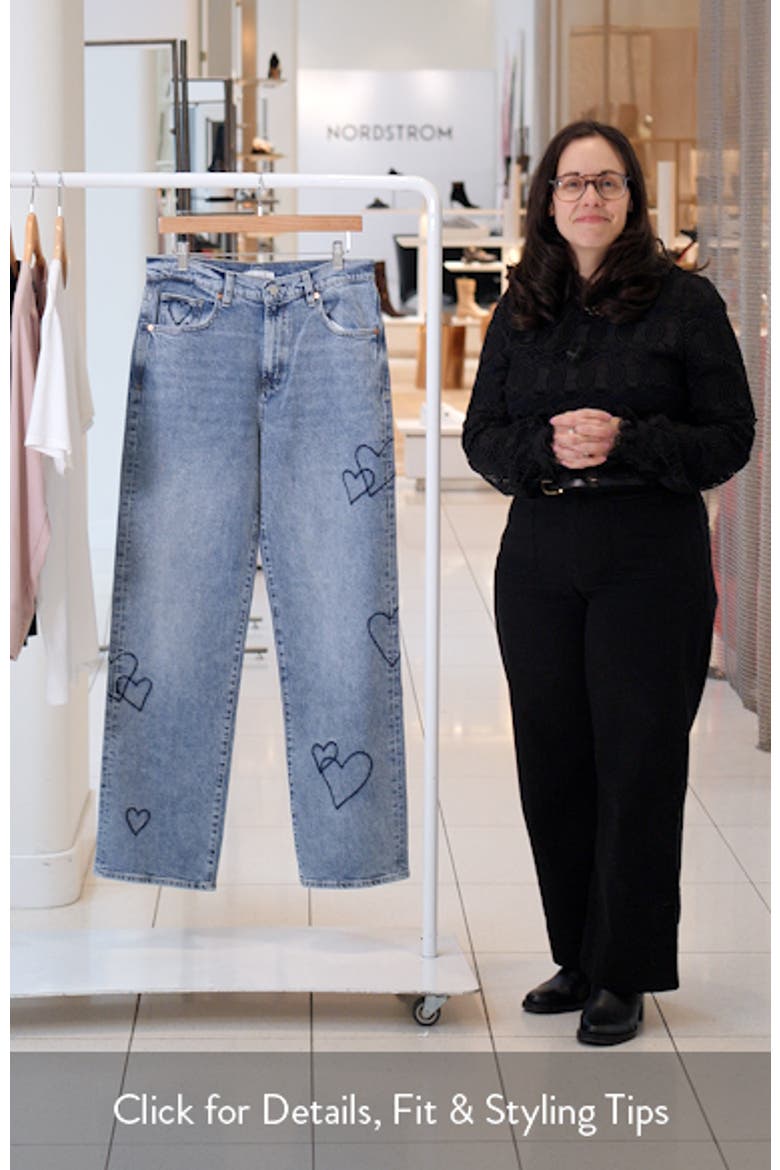 Wythe Hearted High Waist Relaxed Straight Leg Jeans video