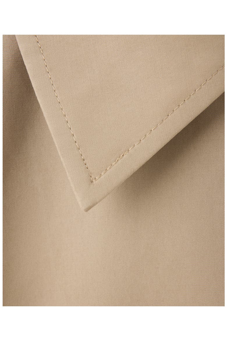Short Double-breasted Trench Coat, Alternate, color, BEIGE