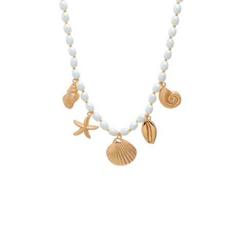 Pearl Ocean Charm Necklace