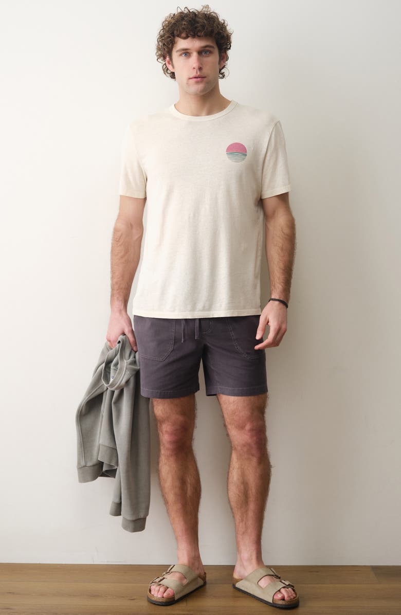 Marine Layer Relaxed Fit Hemp & Cotton Graphic T-Shirt, Alternate, color, Whitecap