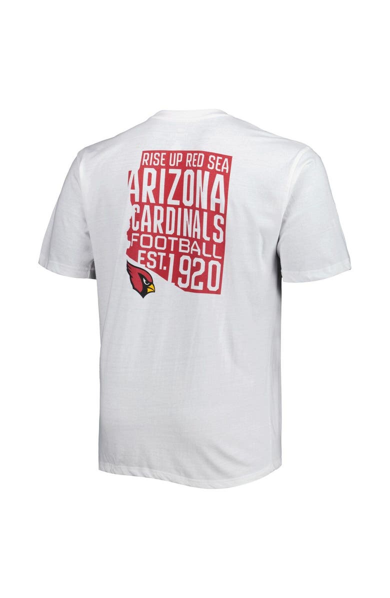 FANATICS Men's Fanatics Branded White Arizona Cardinals Big & Tall Hometown Collection Hot Shot T-Shirt, Alternate, color,