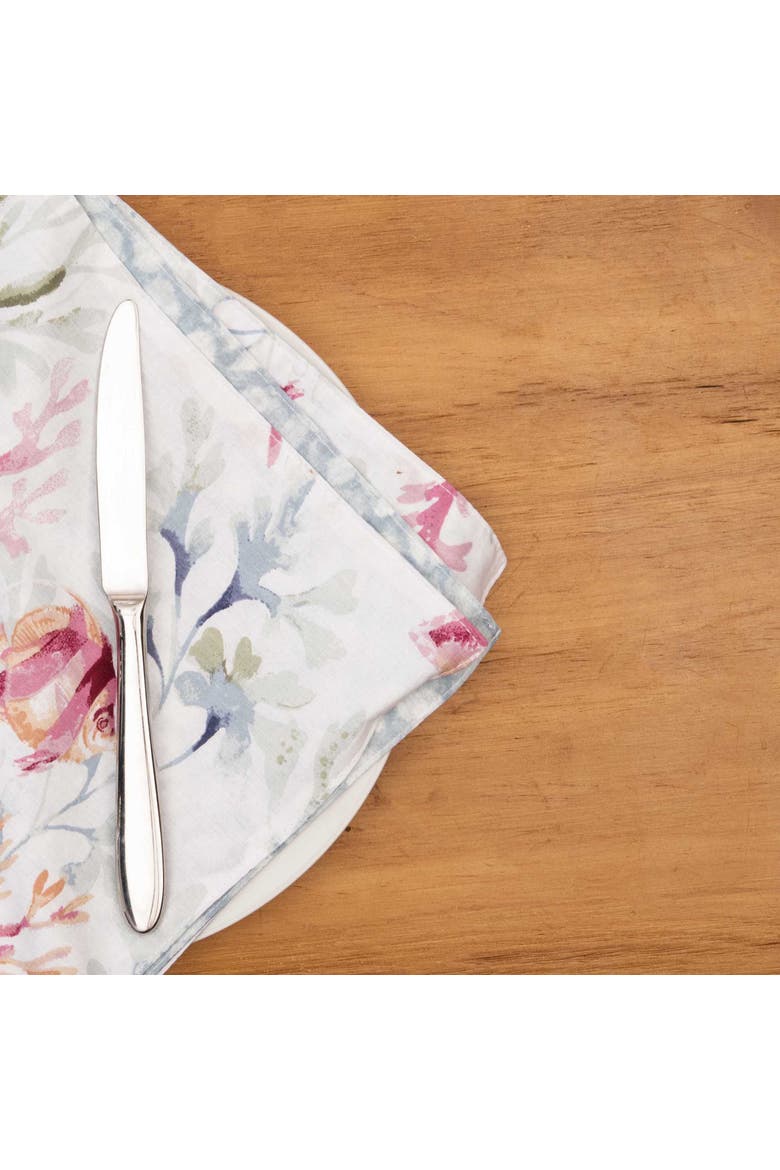 Nori Coral Napkin, Alternate, color, White