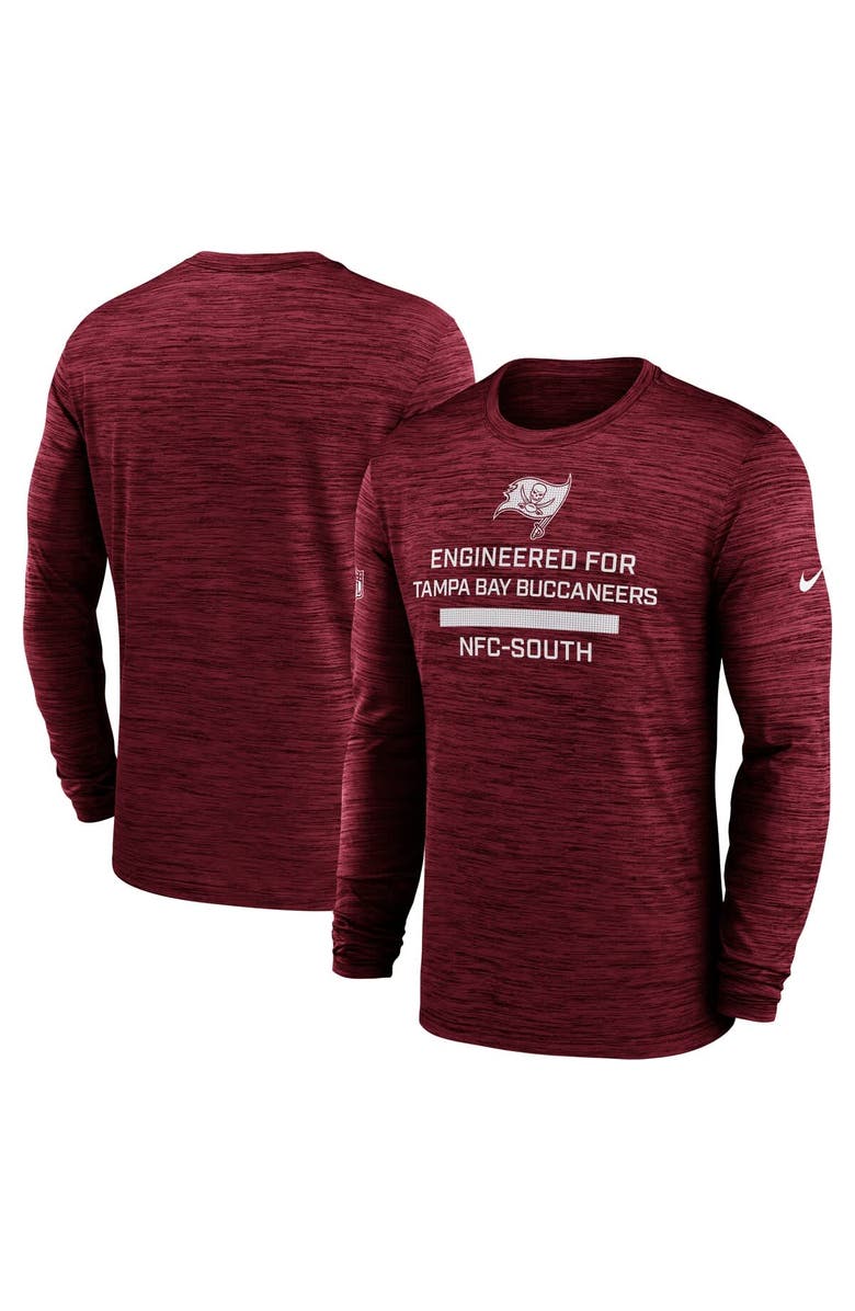 Nike Men's Nike Red Tampa Bay Buccaneers Sideline Velocity Performance Long Sleeve T-Shirt, Alternate, color, Red