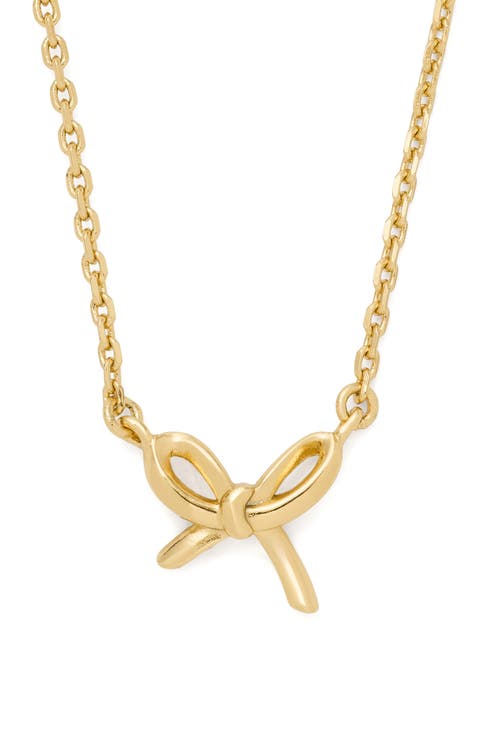 mini bow pendant necklace
