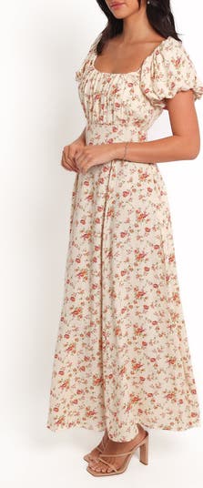 Marnie Floral Print Cotton & Linen Maxi Dress