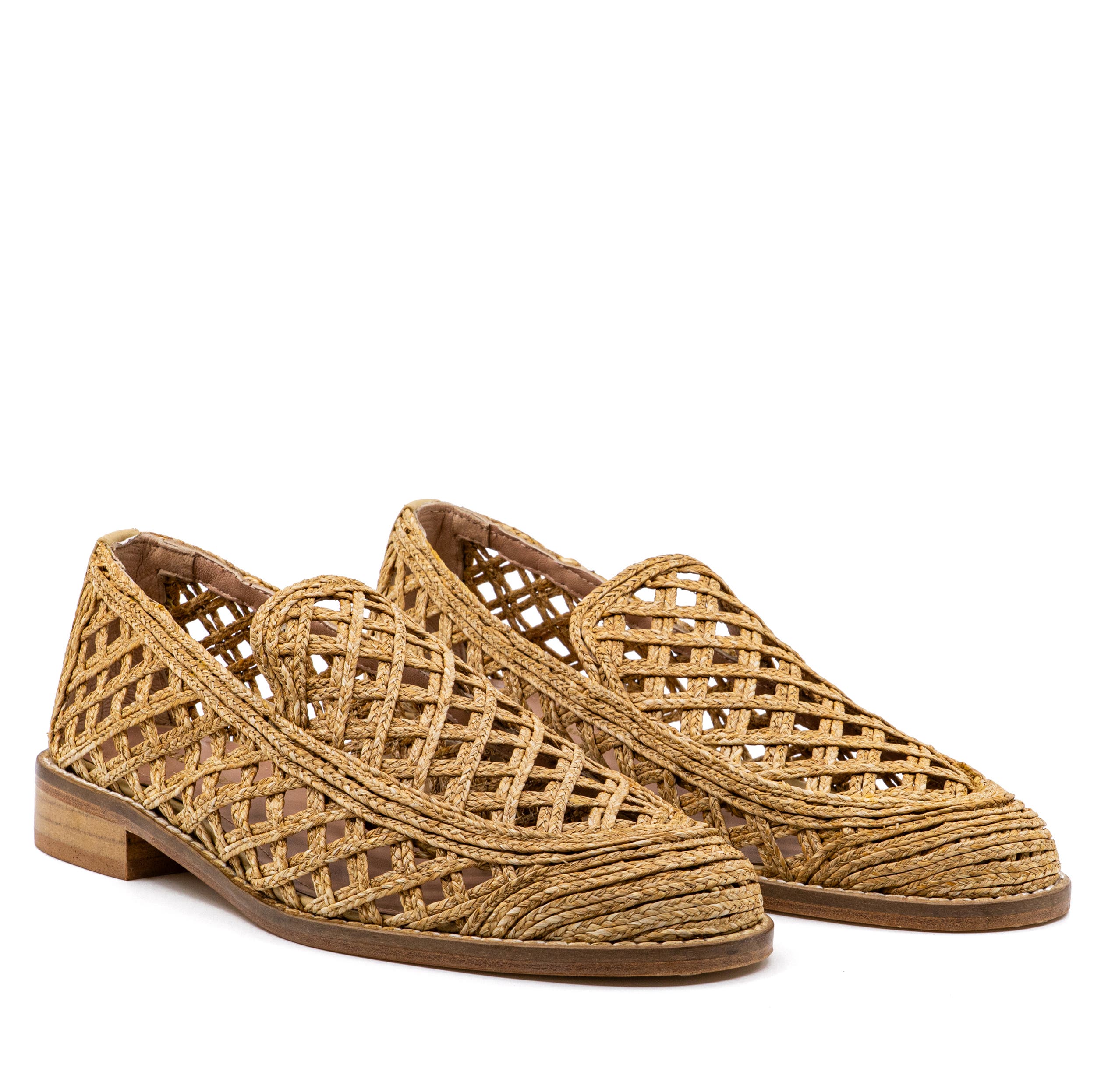 Andrea Gomez Elisa Raffia Loafer, Alternate, color, Tan