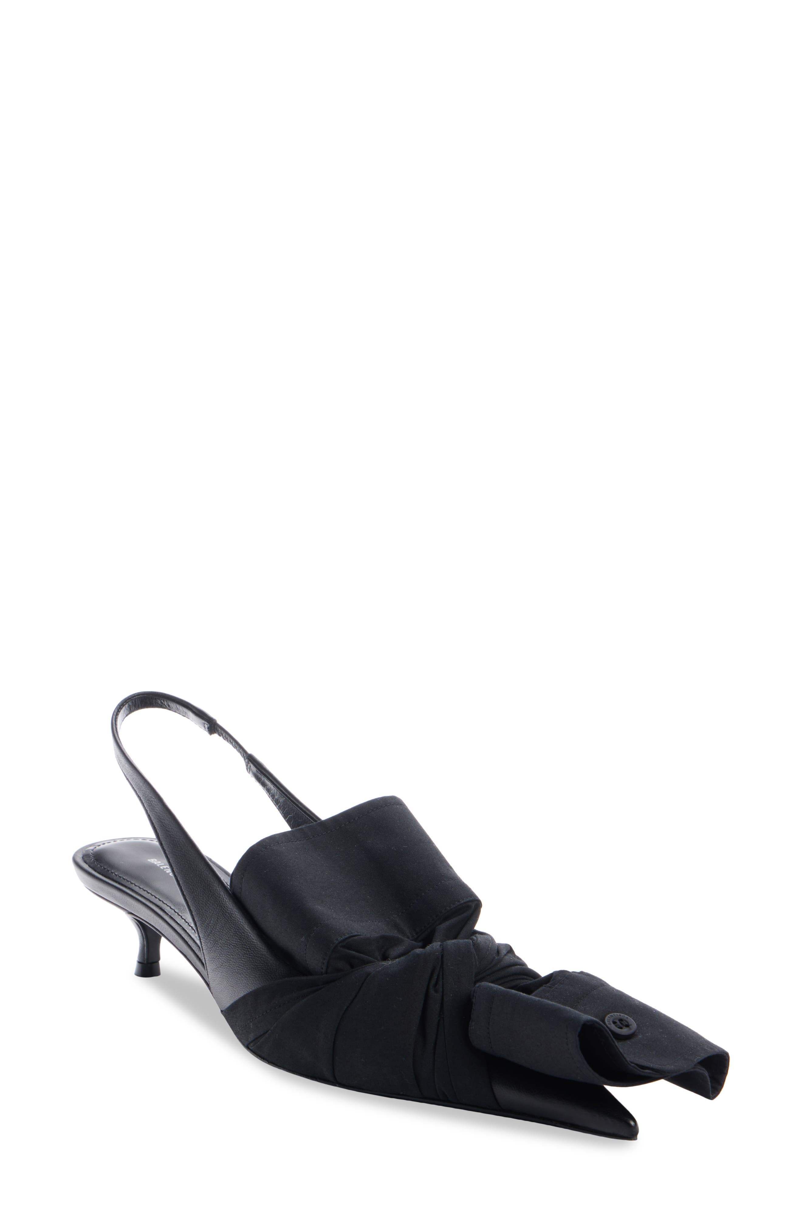 Balenciaga Chemise Pointed Toe Slingback Pump
