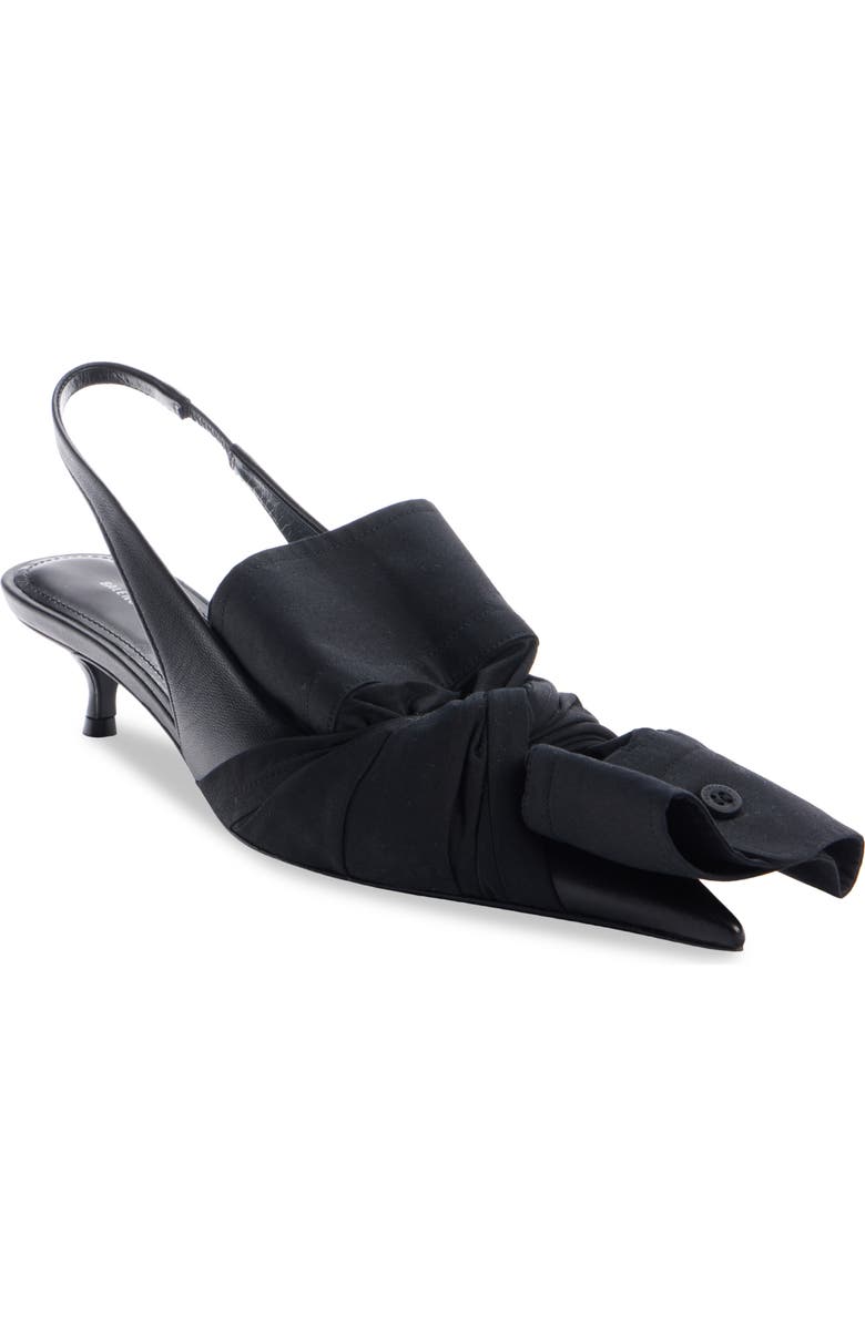 Balenciaga Chemise Pointed Toe Slingback Pump, Main, color, Black