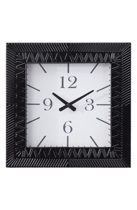 Black Metal Modern Wall Clock