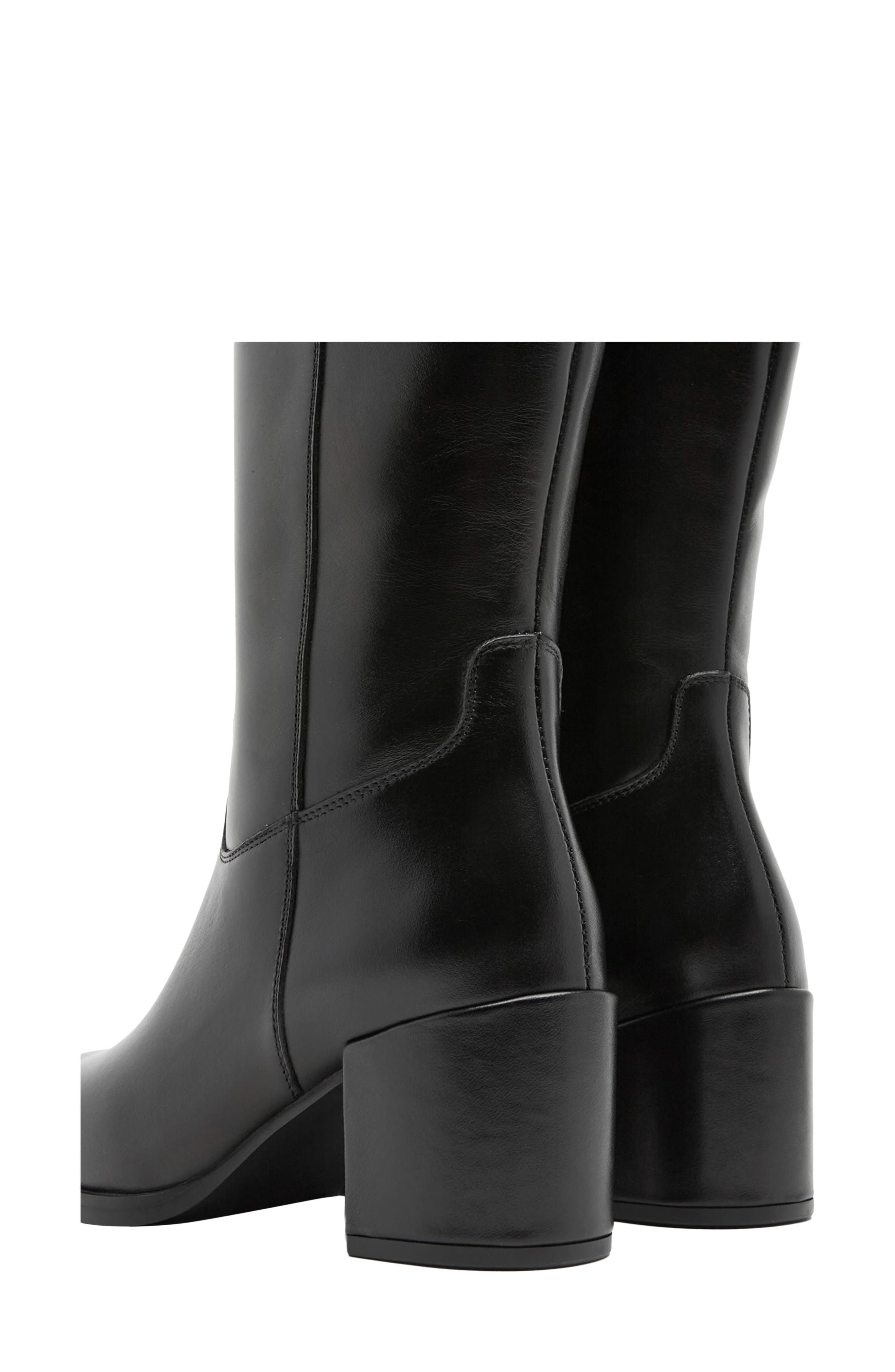 Korso Knee High Boot, Alternate, color, BLACK LEATHER