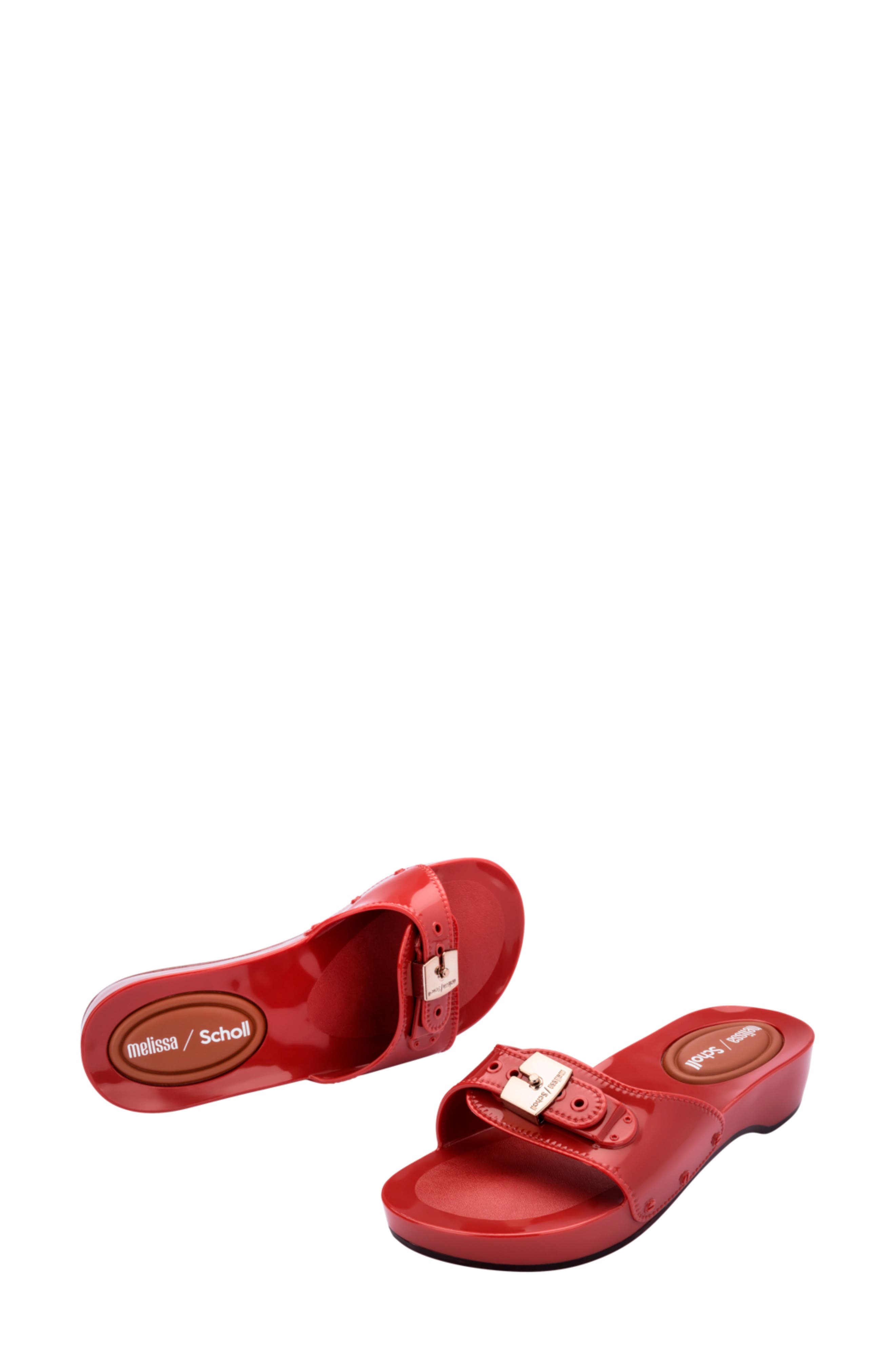x Scholl Pescura Platform Slide Sandal, Alternate, color, RED