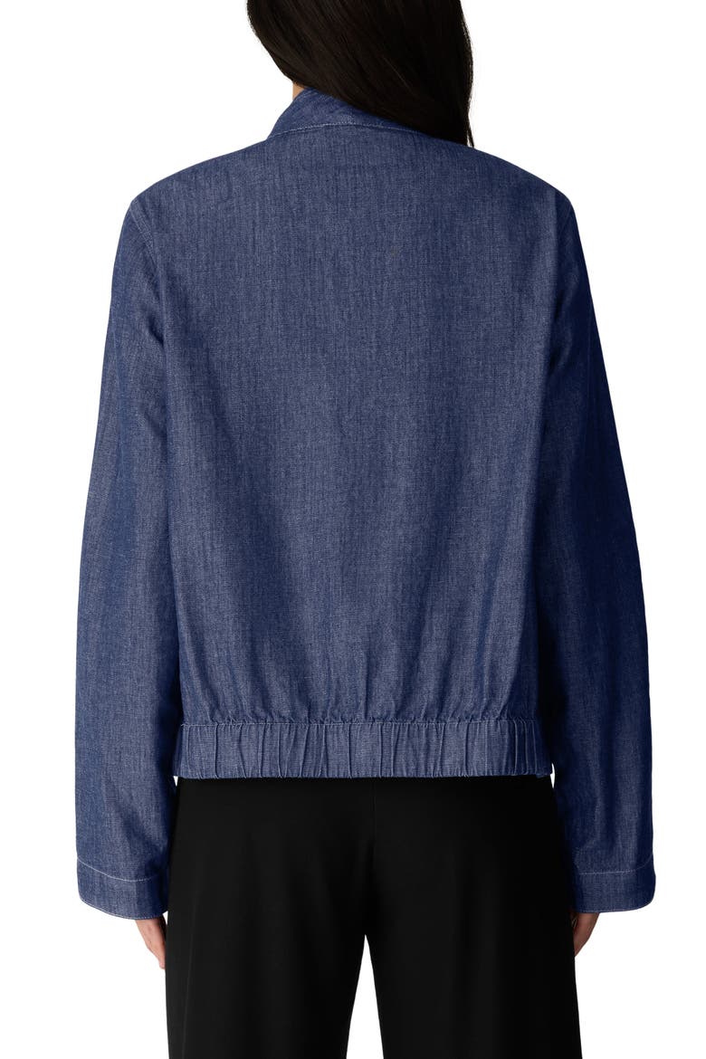 Organic Cotton Curved Front Jacket, Alternate, color, DARK INDIGO