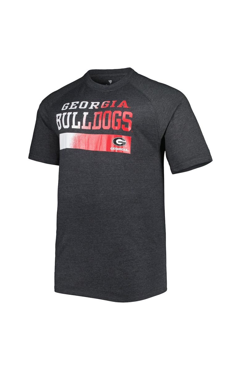 PROFILE Men's Charcoal Georgia Bulldogs Big & Tall Raglan T-Shirt, Alternate, color, 