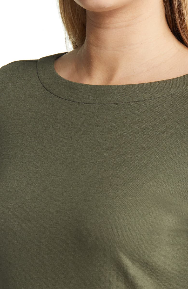 Tommy Bahama Darcy Three-Quarter Sleeve Minidress, Alternate, color, Banana Leaves