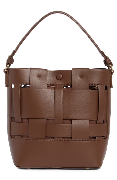 Woven Bucket Shoulder Bag