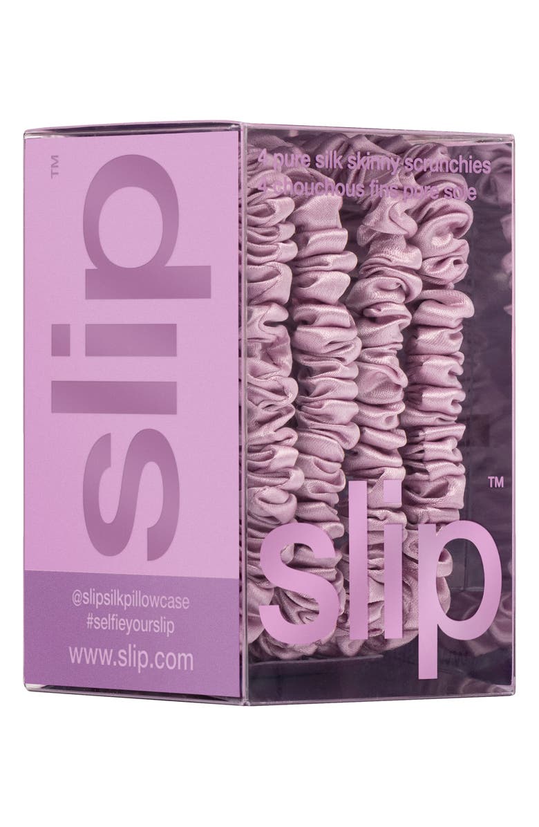 slip Pure Silk 4-Pack Skinny Scrunchies: Wildflower, Alternate, color, Wildflower