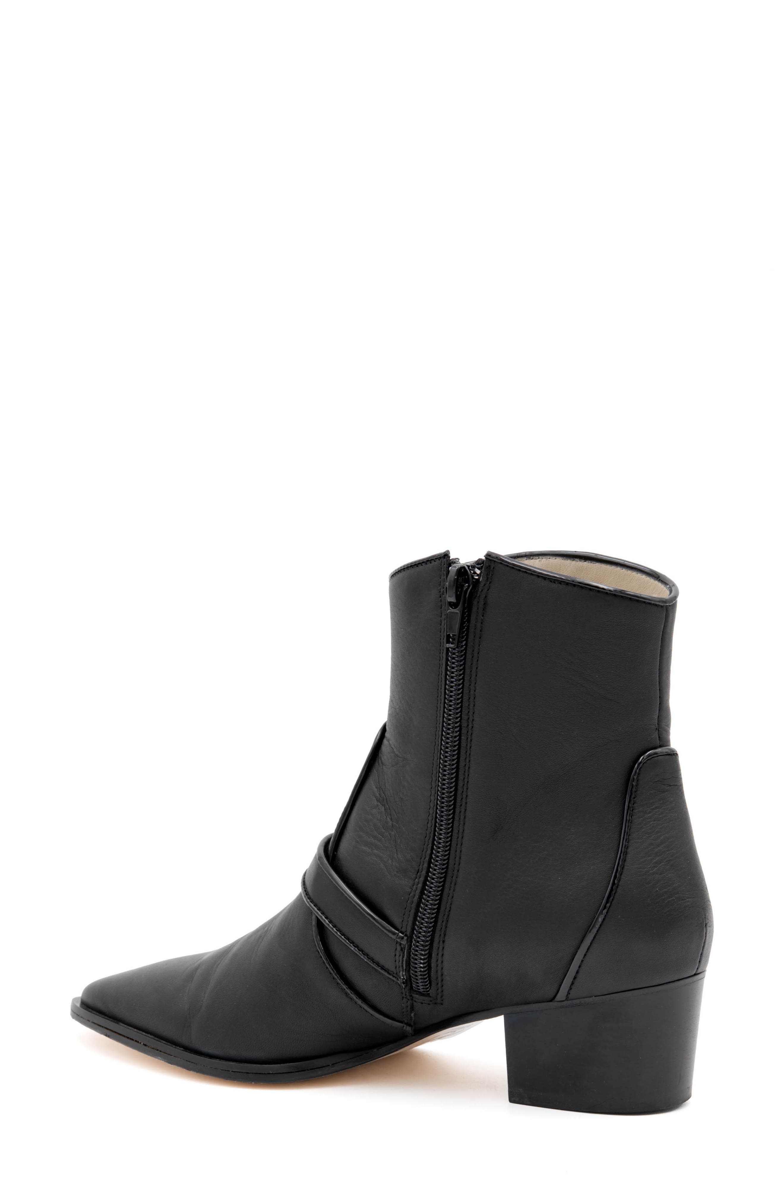 Amalfi by Rangoni Plotina Pointed Toe Bootie, Alternate, color, Nero Vapor Gold Buckle