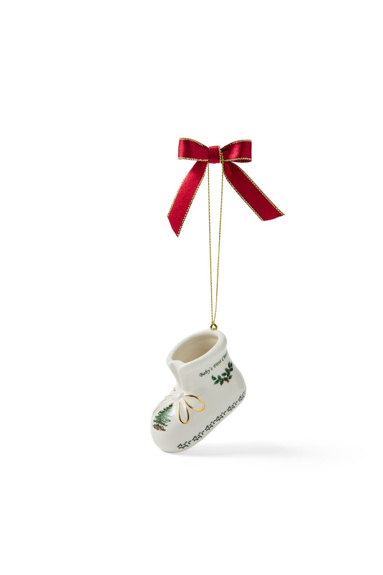 Christmas Tree Baby 1st Bootie Ornament Dated 2026, Main, color, Multi