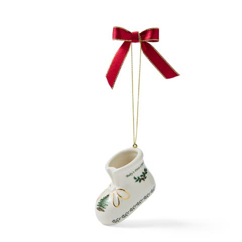 Christmas Tree Baby 1st Bootie Ornament Dated 2026