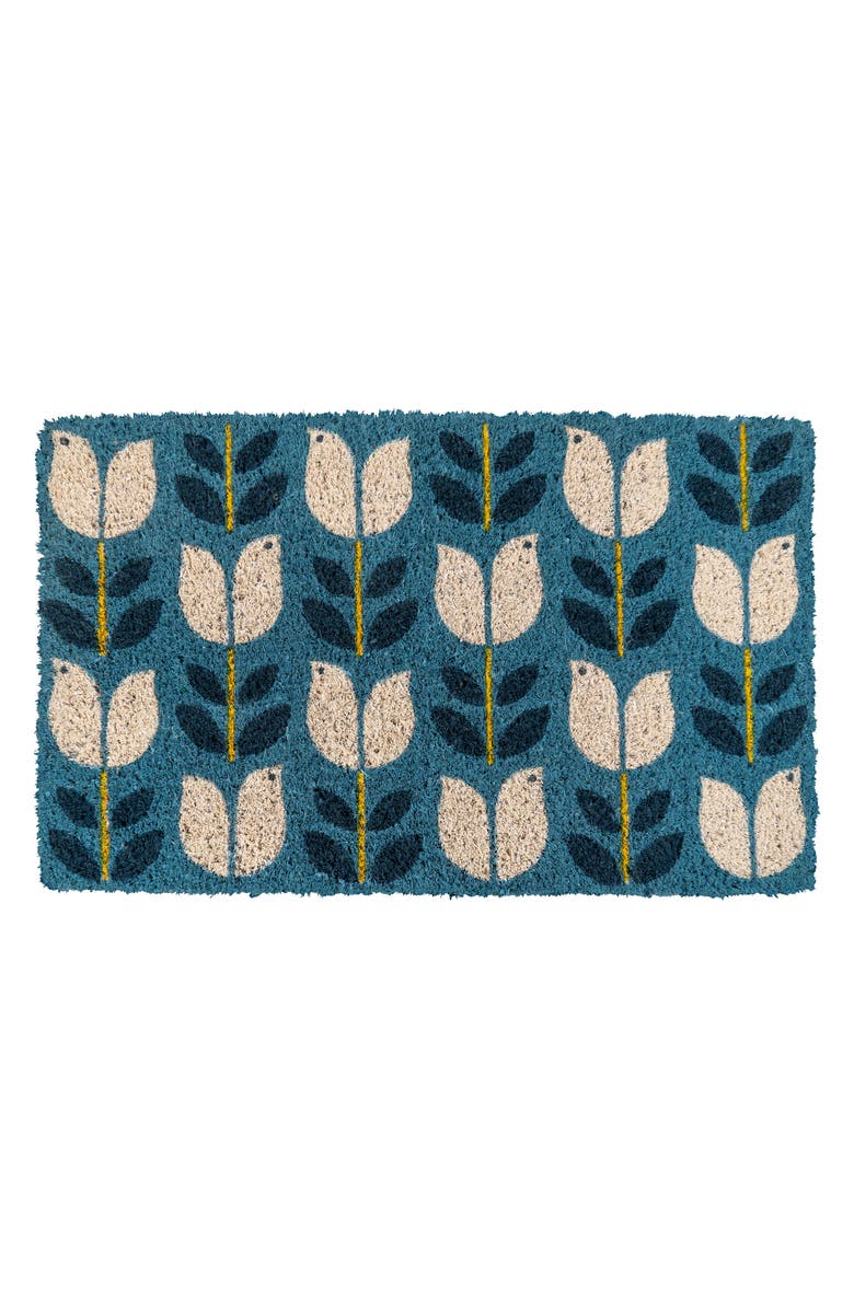 ENTRYWAYS Birds In Bloom Doormat, Main, color, Blue