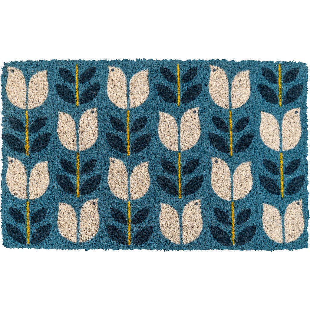 Entryways Birds In Bloom Doormat In Blue