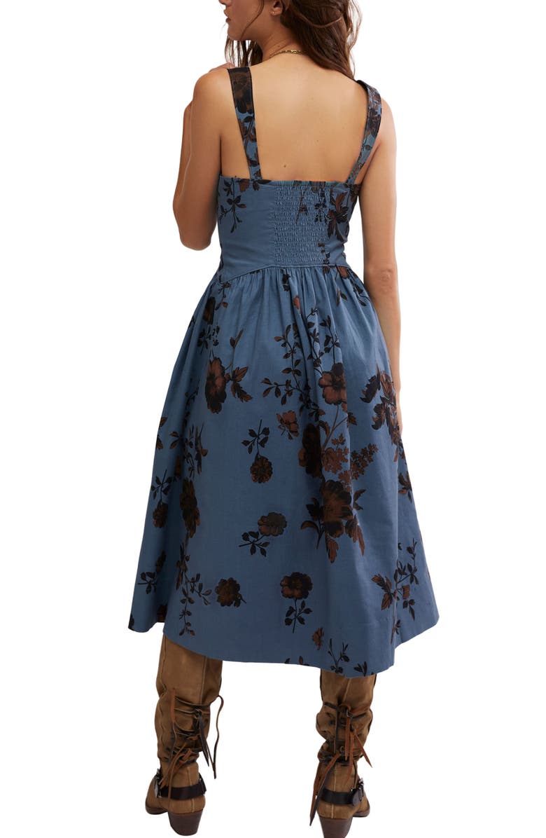 Free People Laters Baby Stretch Cotton Midi Sundress, Alternate, color, 