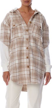 LBLC the label Mikenna Hooded Shirt Jacket