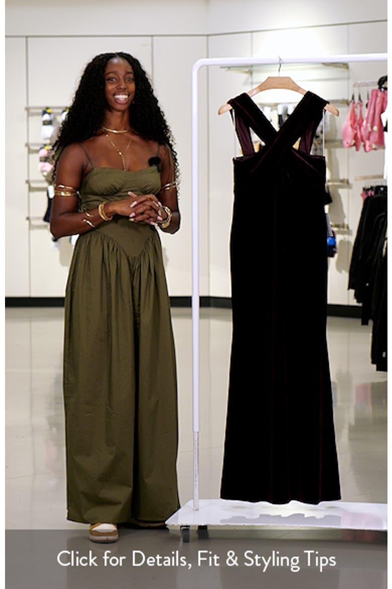 Cross Neck Velvet Mermaid Gown video