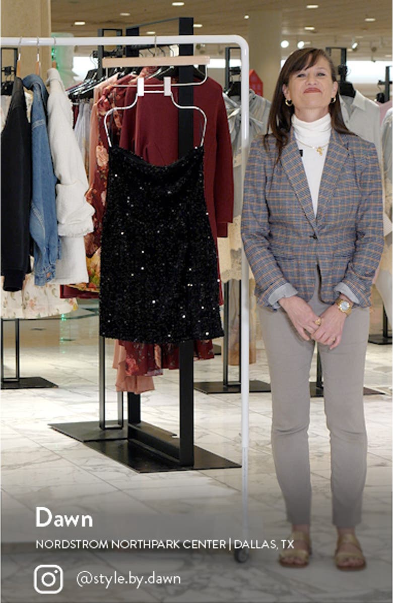 Sequin Strapless Minidress, sales video thumbnail