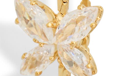 Eye Candy Los Angeles Valentina Cubic Zirconia Butterfly Linear Drop Huggie Hoop Earrings