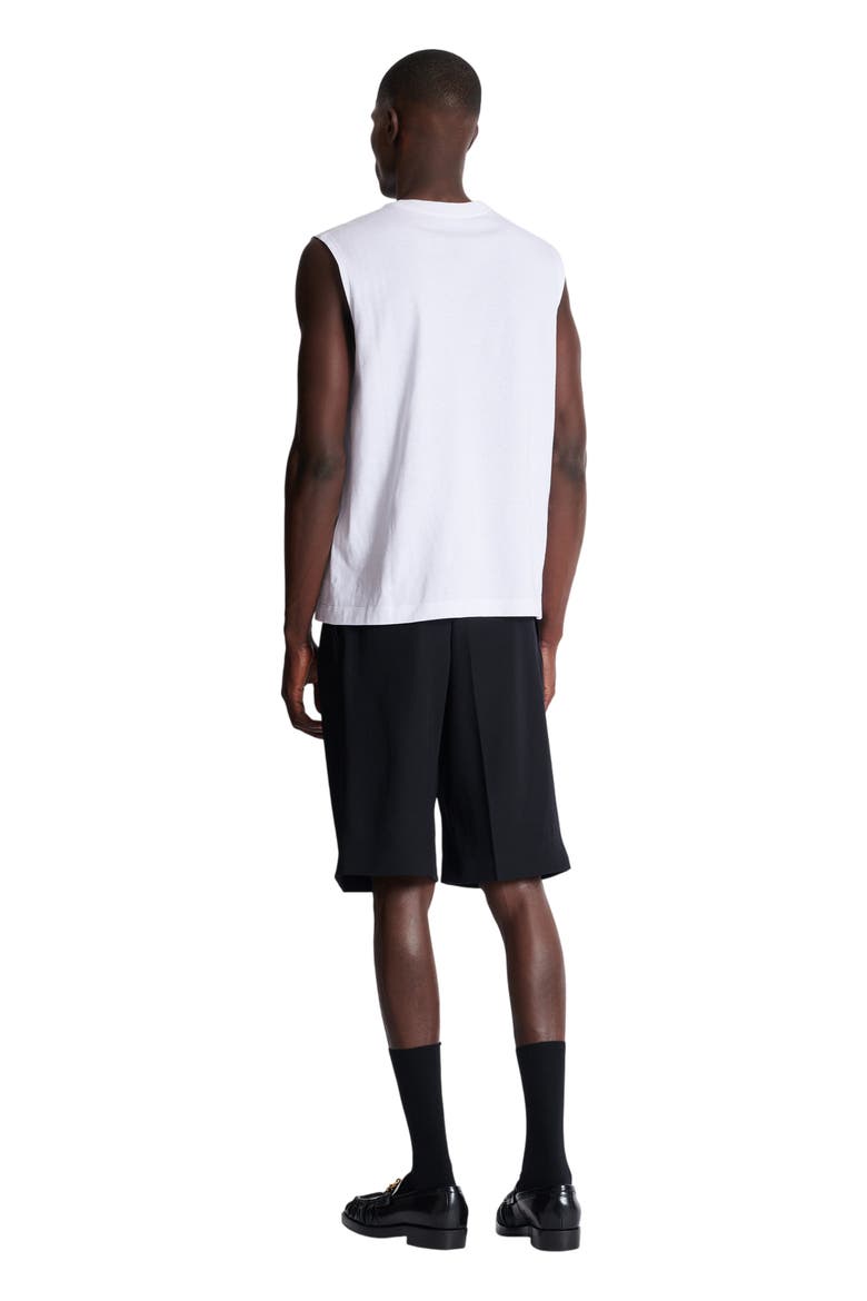 Embroidered Balmain Paris tank top, Alternate, color, white