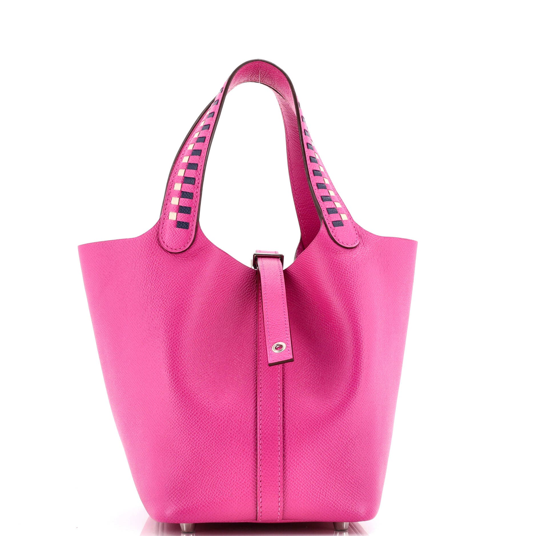 Picotin Lock Bag Tressage Epsom PM, Main, color, Pink