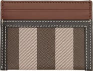 Burberry Sandon Check Leather Card Case