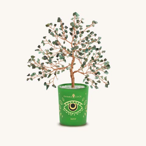 Emerald Feng Shui Crystal Tree of Life May Birthstone Successful Endeavors