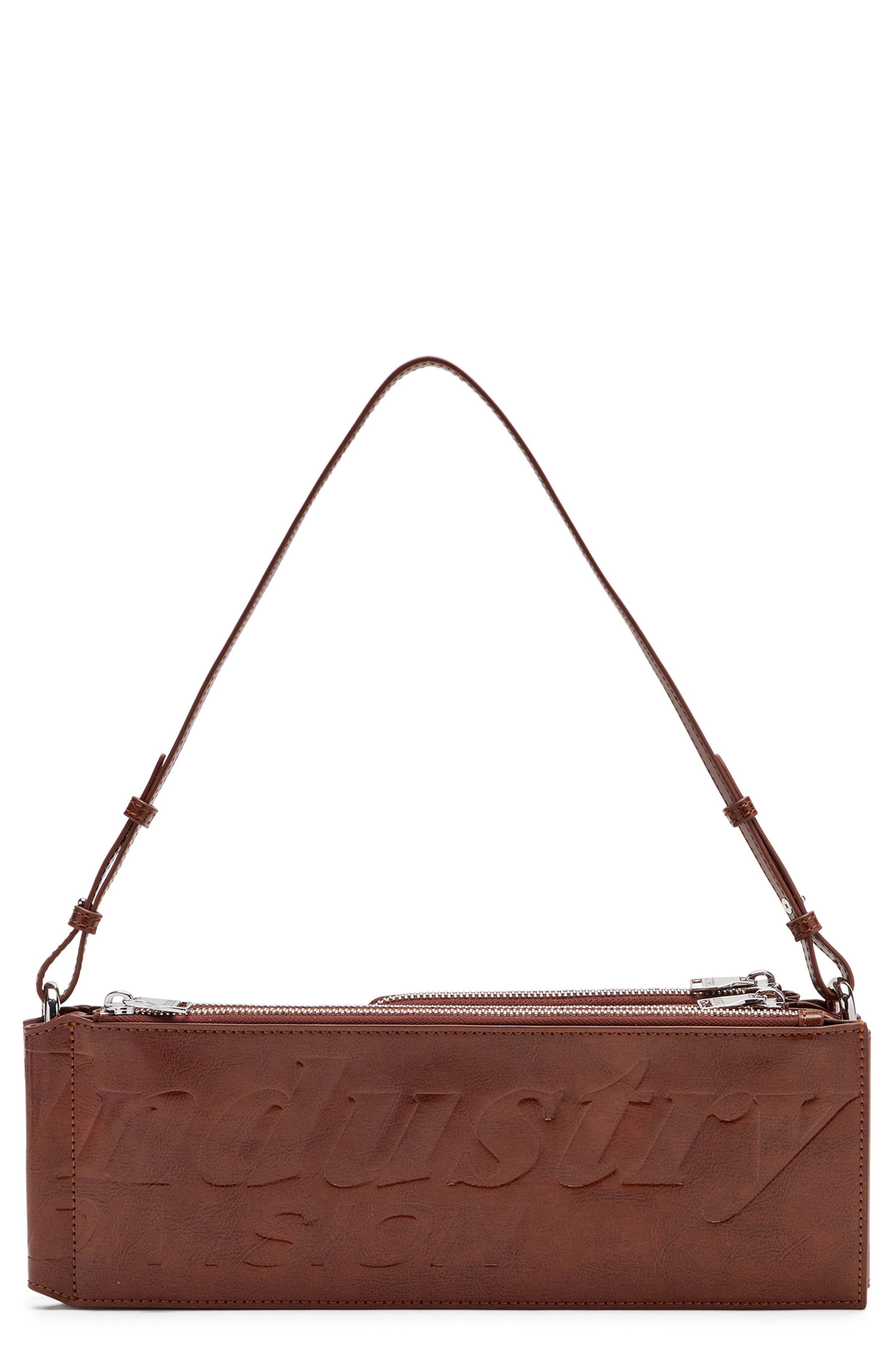 DIESEL<sup>®</sup> Flag-D-Modular Logo Embossed Shoulder Bag, Main, color, Chocolate