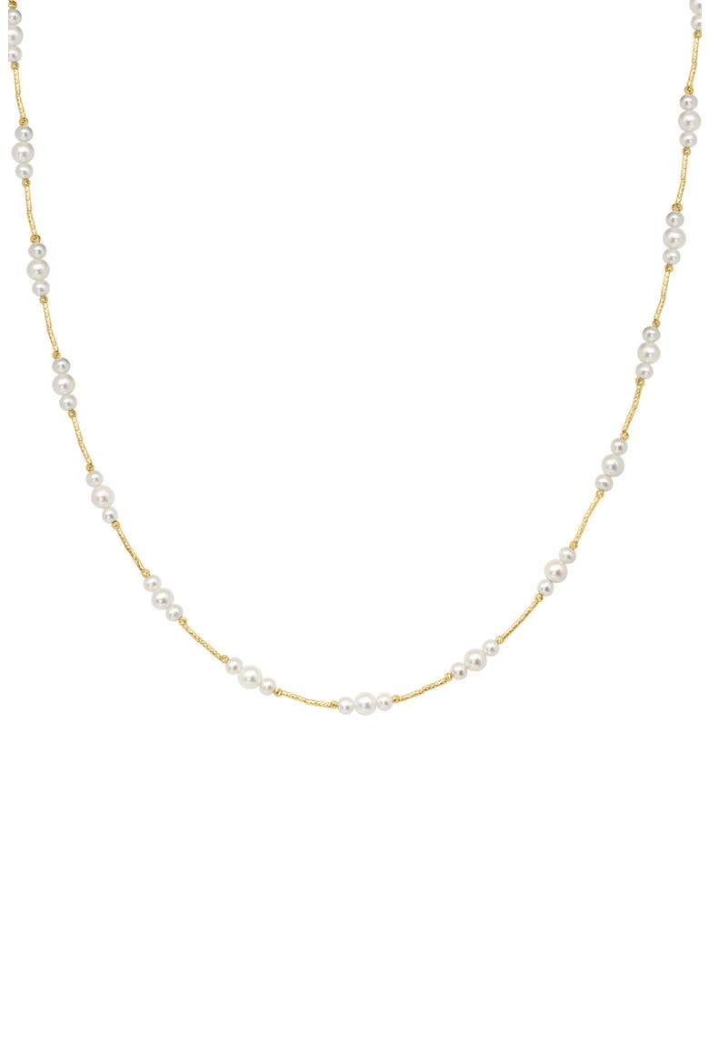 Freshwater Pearl Beaded Necklace, Alternate, color, WHITE