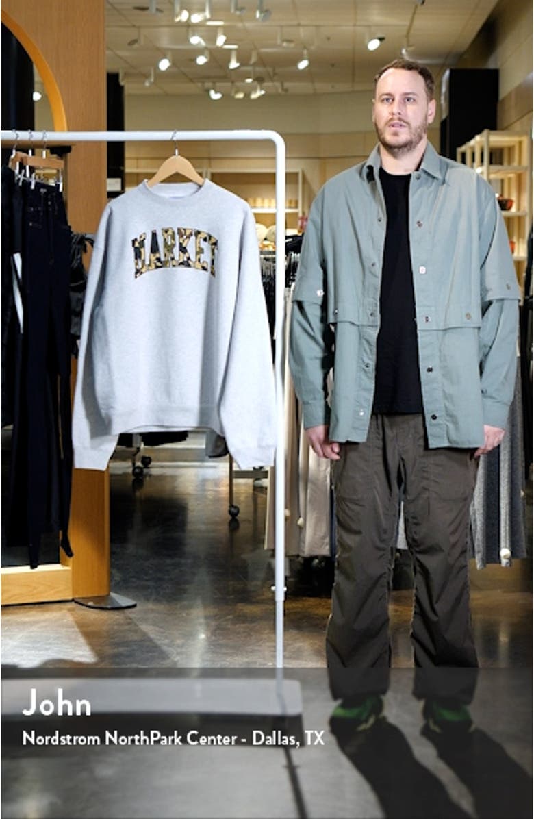 Camo Logo Appliqué Crewneck Sweatshirt, sales video thumbnail