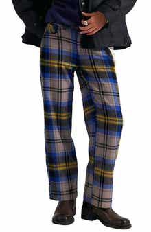 Free People Cheers Plaid High Waist Pants
