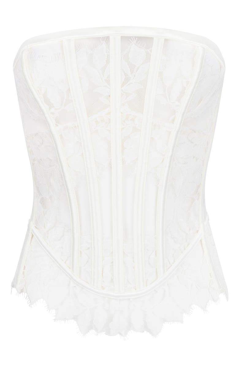 Hunkemöller Chalice Strapless Bustier Top, Alternate, color, Snow White