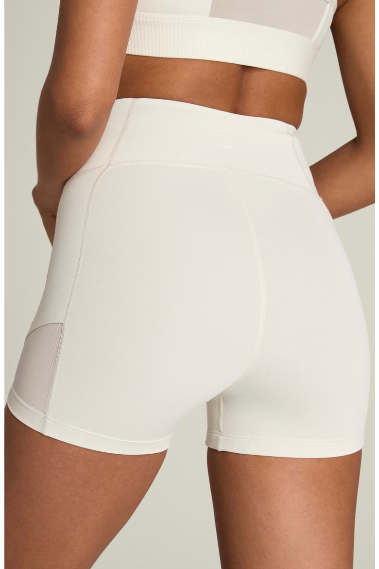 Baseline Performance High Waist Bike Shorts, Alternate, color, SANDRIFT