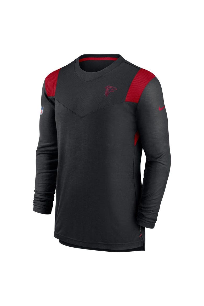 Men's Nike Black Atlanta Falcons Sideline Tonal Logo Performance Player Long Sleeve T-Shirt, Alternate, color, Black