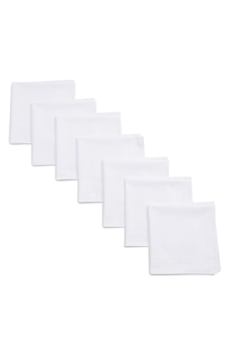 Nordstrom 13-Pack Handkerchiefs, Main, color, White