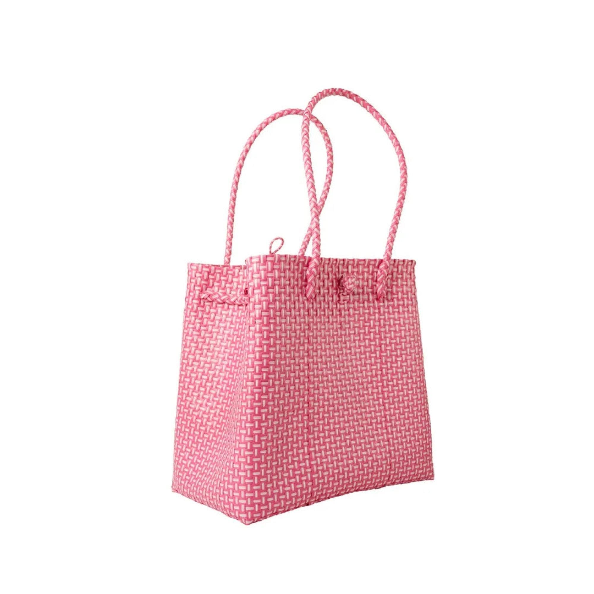The Maxi Ella Handwoven Recycled Plastic Tote, Alternate, color, Hot Pink