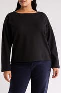 Eileen Fisher Reversible Boat Neck Organic Cotton Top