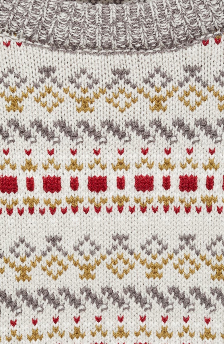 MANGO Geometric Jacquard Crewneck Sweater, Alternate, color, 